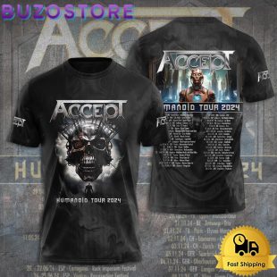 Accept Band Humanoid Tour List 2024 All Over Print T Shirt