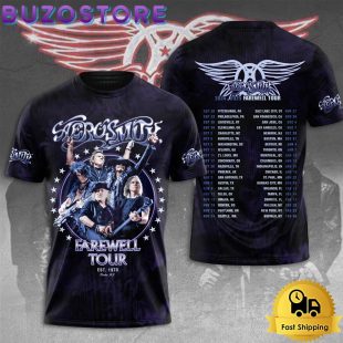 Aerosmith Farewell Tour Est 1970 All Over Print T Shirt