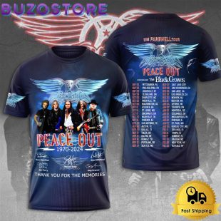 Aerosmith Peace Out The Farewell Tour Signature All Over Print T Shirt