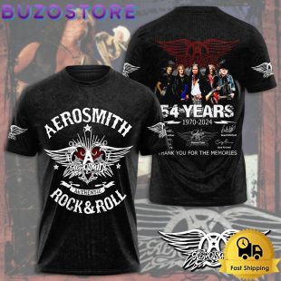 Aerosmith Rock And Roll 54th Anniversary All Over Print T Shirt