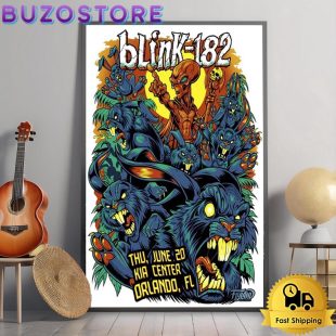 Blink-182 Tour In Orlando FL June 6 2025 Poster Canvas