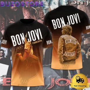 Bon Jovi Dancing Forever Tour Signature All Over Print T Shirt