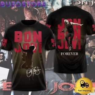 Bon Jovi Dancing Signature All Over Print T Shirt
