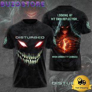Disturbed Looking At My Own Reflection When Suddenly It Changes All Over Print T Shirt