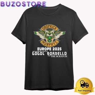 Dropkick Murphys With Gogol Bordello Europe 2025 Tour T Shirt