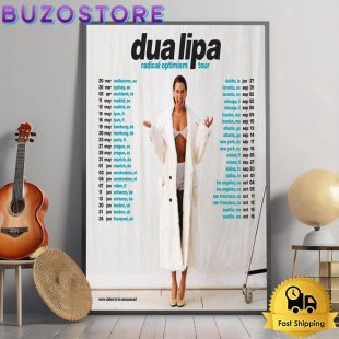 Dua Lipa Radical Optimism Tour 2025 Poster Canvas