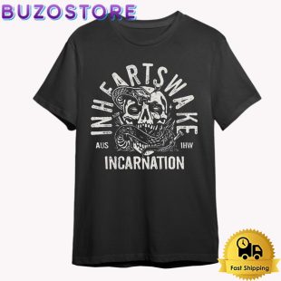 In Hearts Wake Snake Skull T Shirt