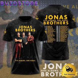 Jonas Brothers Five Albums One Night 2024 All Over Print T Shirt