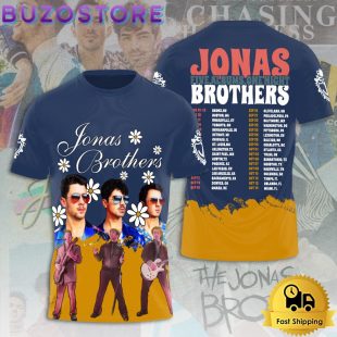 Jonas Brothers Five Albums One Night All Over Print T Shirt
