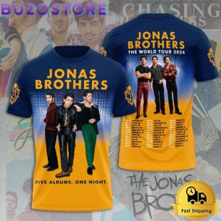 Jonas Brothers The World Tour 2024 All Over Print T Shirt