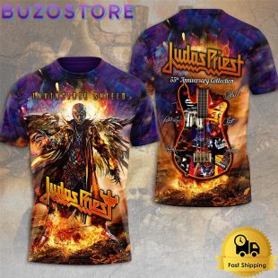 Judas Priest 55Th Anniversary Collection Signature All Over Print T Shirt