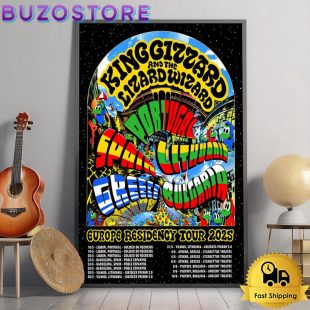 King Gizzard & The Lizard Wizard Europe Residency Tour 2025 Poster Canvas