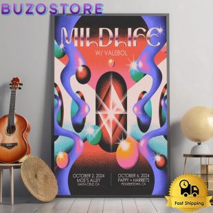 Mildlife With Calebol California Tour October 2-6 2024 Poster Canvas