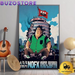 NOFX Tour At Outer Harbor Berth 46 In Los Angeles, CA October 4-6 2024 Poster Canvas