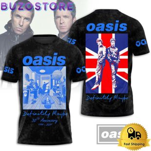 Oasis Definitely Maybe United Kingdom Flag All Over Print T Shirt