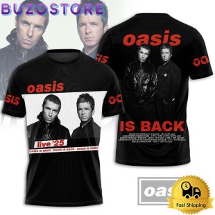 Oasis Is Back Live 2025 All Over Print T Shirt