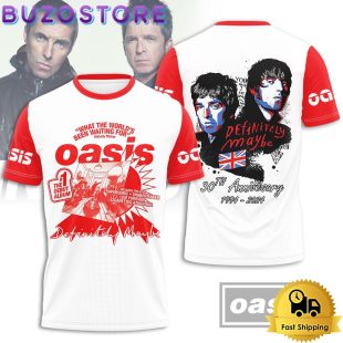 Oasis Live Forever Definitely Maybe All Over Print T Shirt