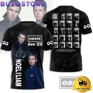 Oasis Noel And Liam live 2025 All Over Print T Shirt