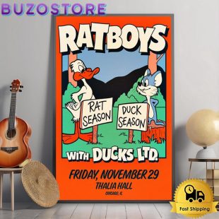 RatBoys With Ducks LTD Tour In Thalia Hall In Chicago IL OnNov 29 2024 Poster Canvas