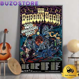 The Baboon Show 20th Anniversary Party 2025 Poster Canvas