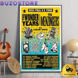 The Wonder Years And The Menzingers Fall US Tour 2024 Poster Canvas