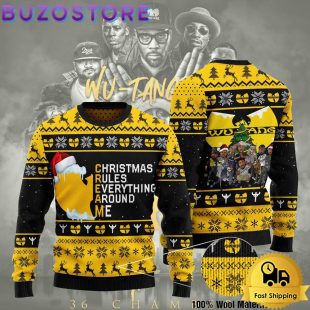 Wu Tang Clan Christmas Rules Everything Around Me Ugly Christmas Sweater