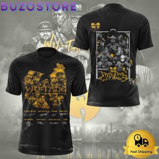 Wu Tang Clan Group Member Signature All Over Print T Shirt