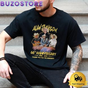 Alan Jackson 66th Anniversary 1958 2024 Thank You T Shirt