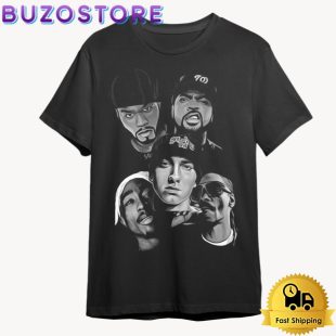 Eminem Tupac 50 Cent Ice Cube Snoop Dog T Shirt