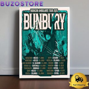 Enrique Bunbury Huracan Ambulante Tour 2025 Poster Canvas