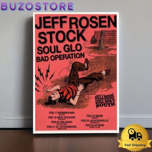 Jeff Rosenstock Hellmode Goes Down South Tour 2025 Poster Canvas
