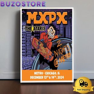 MXPX Tour At Metro Chicago, IL On December 13-14, 2024 Poster Canvas