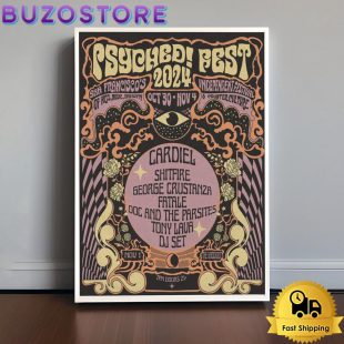 Psyched Fest Rickshaw Stop In San Francisco CA Oct 30-Nov 4 2024 Poster Canvas