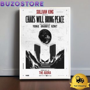 Sullivan King Tour The Agora Cleveland, OH On February 10, 2025 Poster Canvas