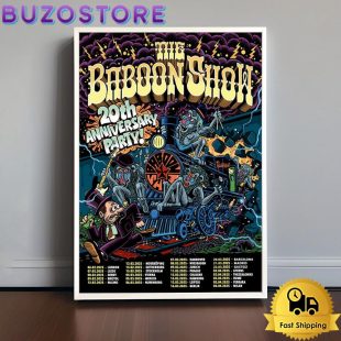 The Baboon Show 20th Anniversary Party 2025 Concert Poster Canvas