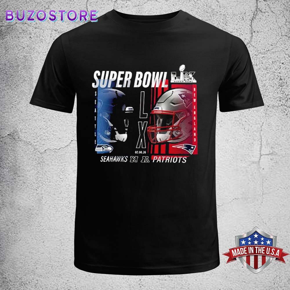 New England Patriots vs Seattle Seahawks Super Bowl Unisex T-Shirt