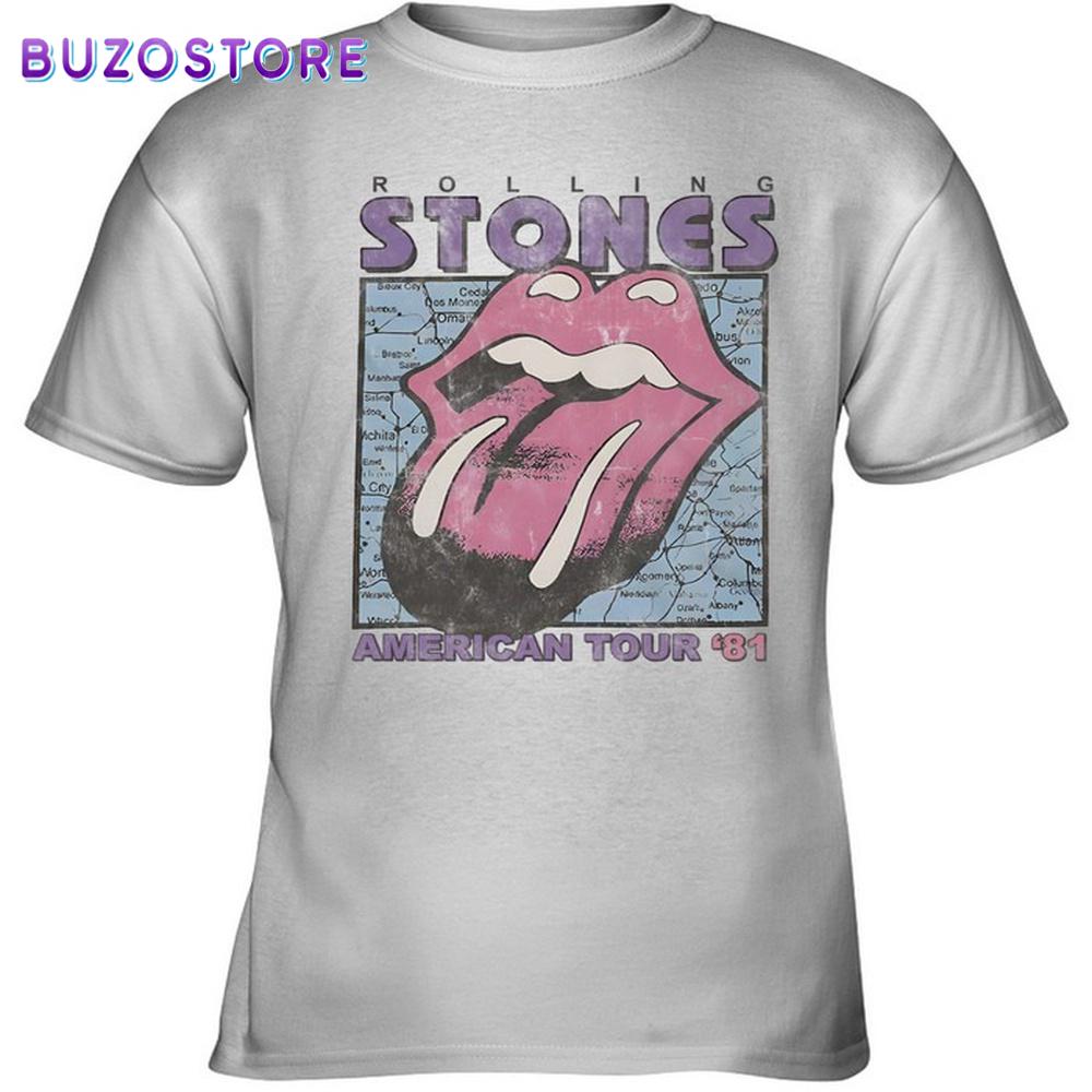 The Rolling Stones American Tour Map Band Unisex T-Shirt For Fans