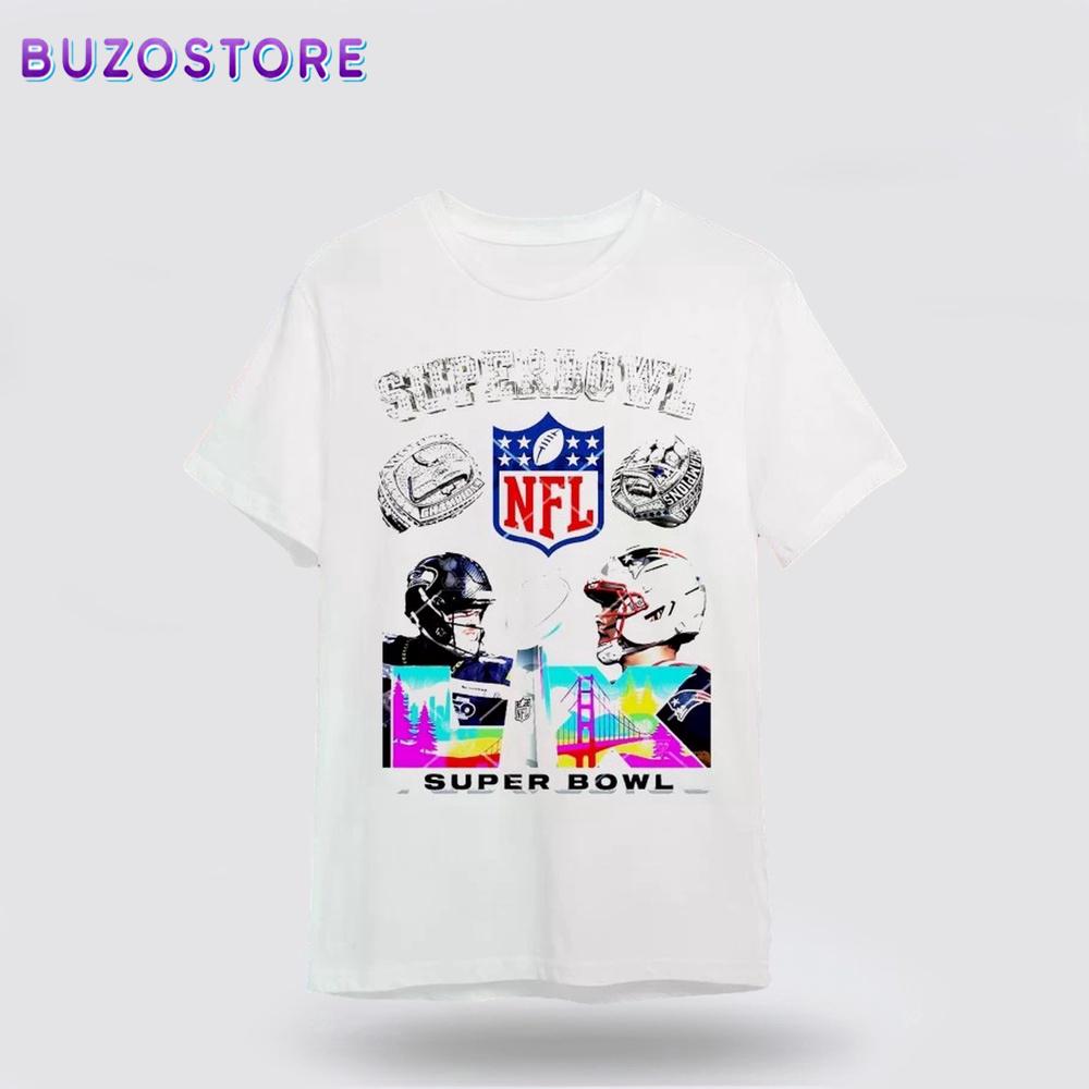 Super Bowl NFL Seahawks vs Patriots Rings Unisex T-Shirt For Fans