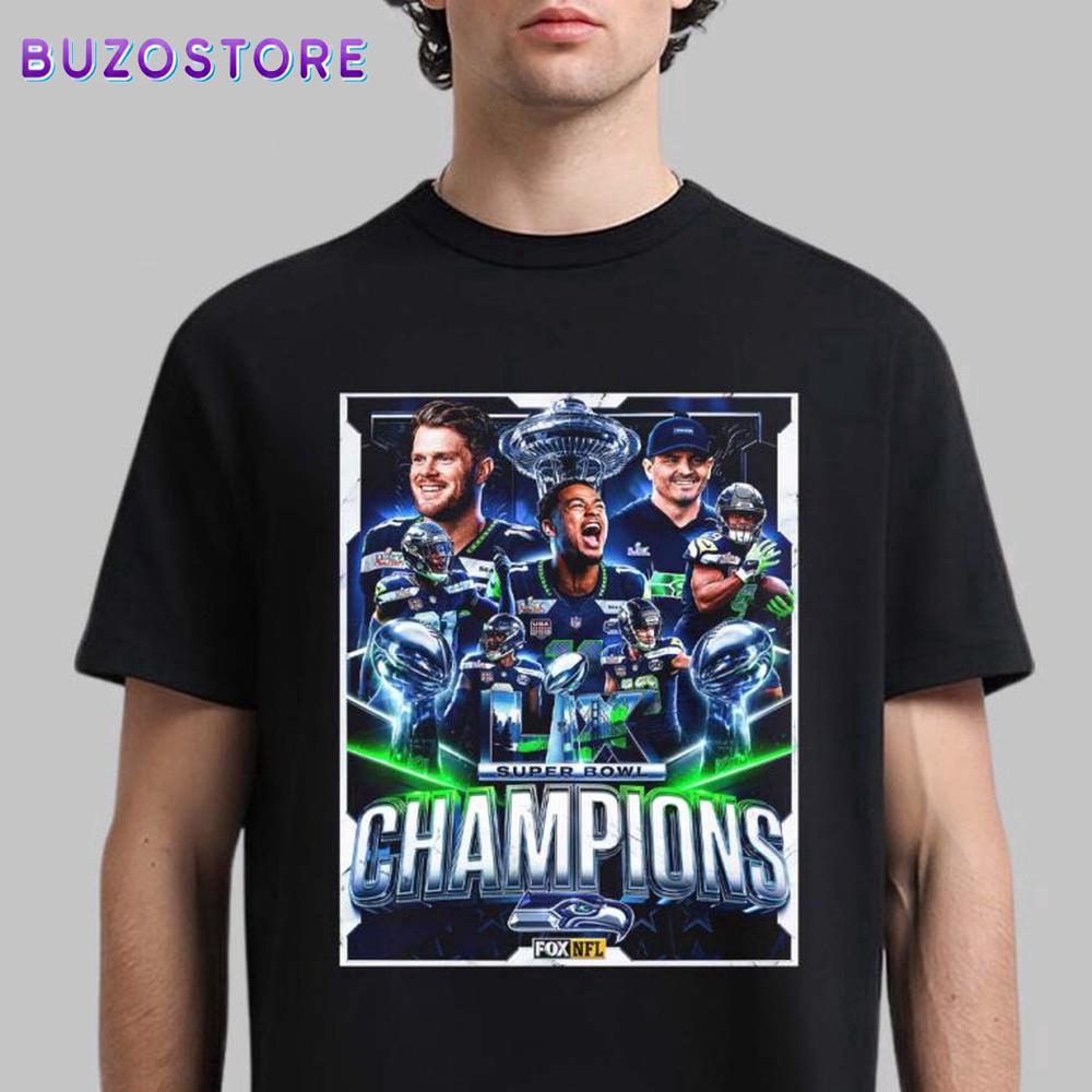 NFL Super Bowl LX Champions 2026 Seattle Seahawks Unisex T-Shirt