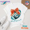 Miami Dolphins NFL Bow Football Unisex T-Shirt