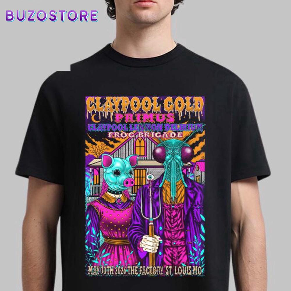 Claypool Gold Primus Claypool Lennon Delirium Unisex T-Shirt